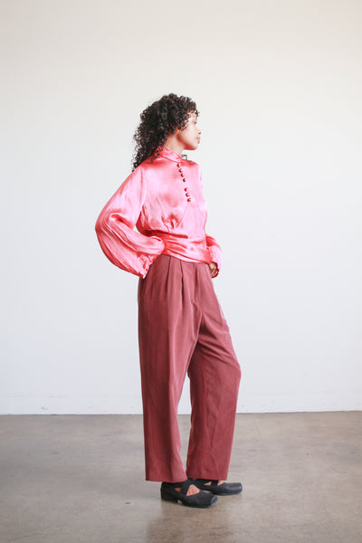 1990s Mulberry Silk Trousers
