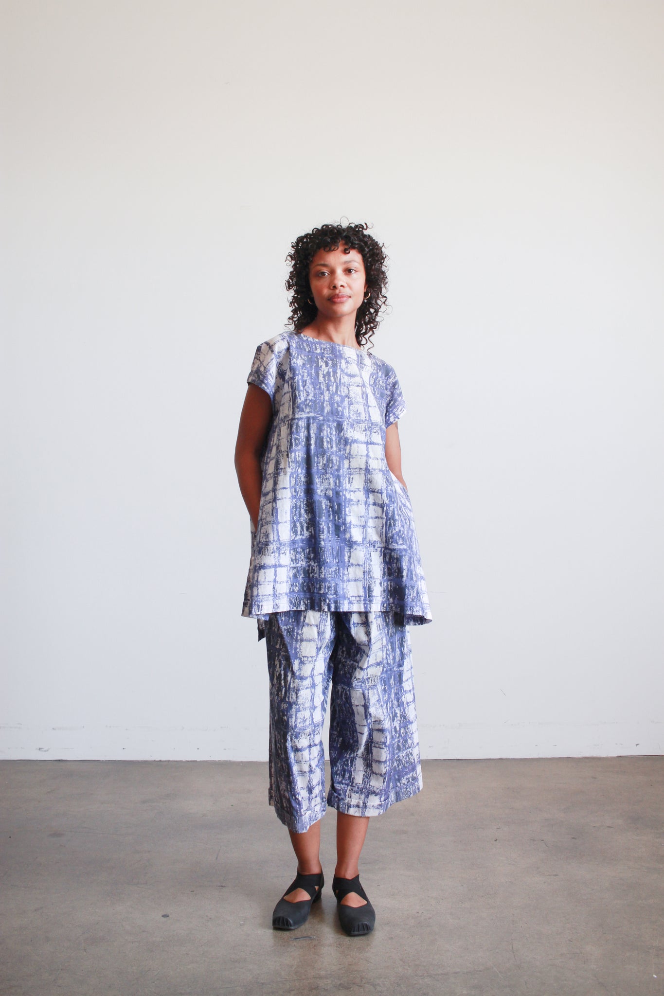 1980s Issey Miyake Painted Brushed Cotton Set