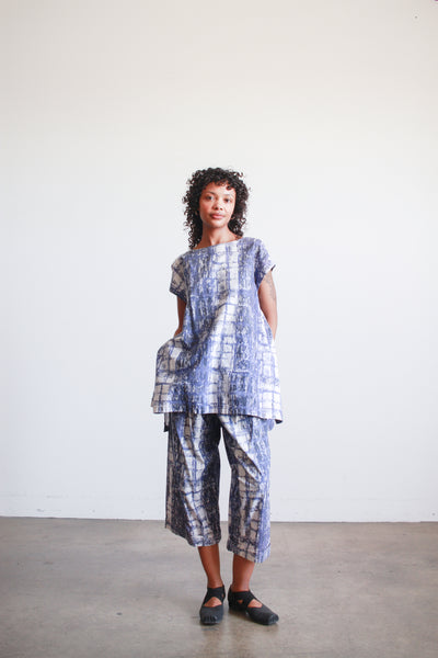 1980s Issey Miyake Painted Brushed Cotton Set