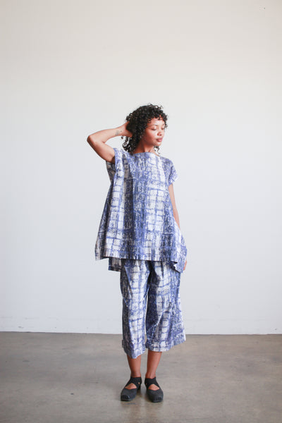 1980s Issey Miyake Painted Brushed Cotton Set