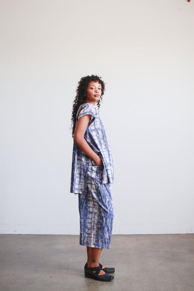 1980s Issey Miyake Painted Brushed Cotton Set