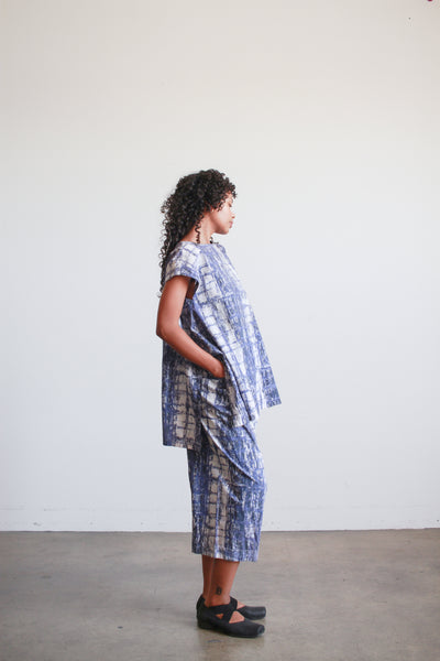 1980s Issey Miyake Painted Brushed Cotton Set