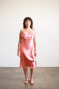 1990s Mauve Silk Camisole Midi Slip Dress