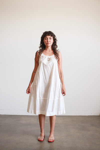 Antique White Appliqué Trim Cotton Nightgown