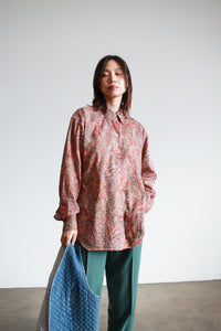 1990s Liberty Print Silk Button Down