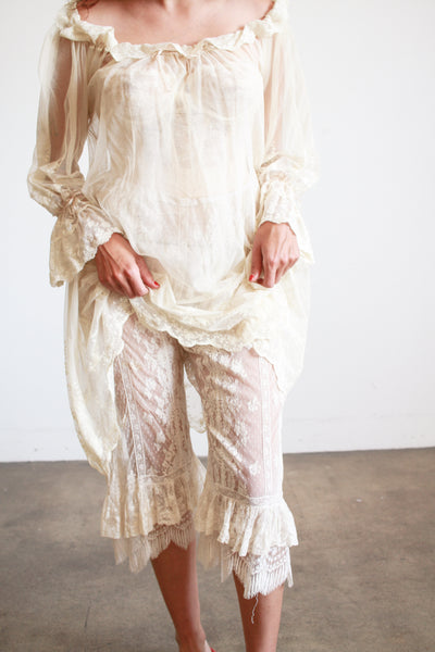 Antique Ecru Chantilly Lace Bloomers