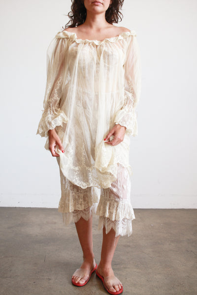 Antique Ecru Chantilly Lace Bloomers