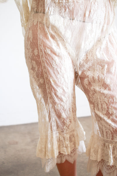 Antique Ecru Chantilly Lace Bloomers