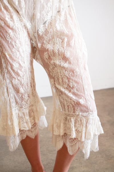 Antique Ecru Chantilly Lace Bloomers