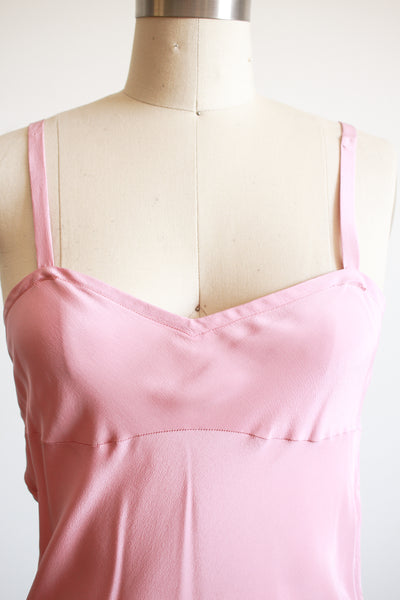 1940s Mauve Silk Slip Dress