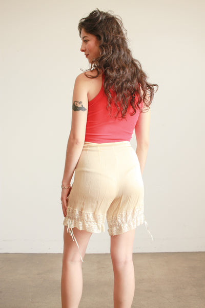 Antique Silk Chiffon Lace Trim Bloomers