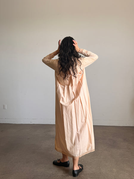 Victorian Pale Pink Cotton Crochet Trim Night Gown