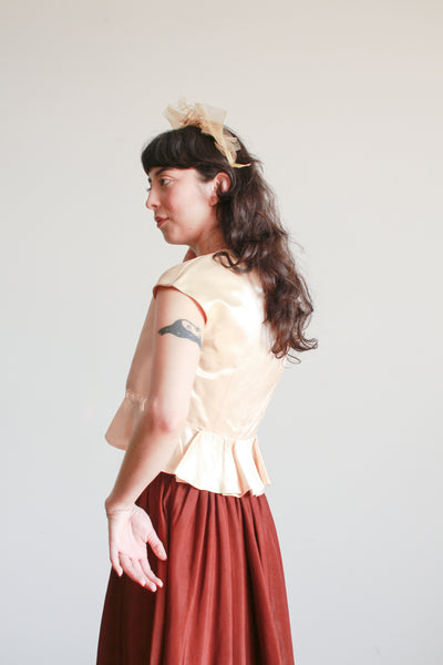 1940s Seashell Pink Ruffle Bolero