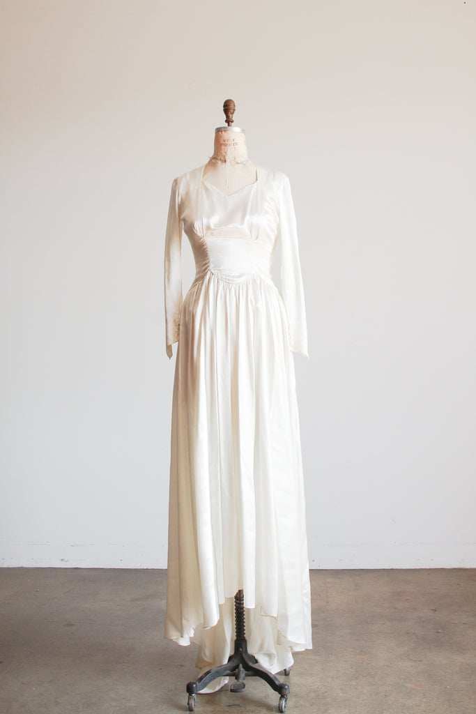 1940 long sleeve dress 1940s Vintage Style Dresses
