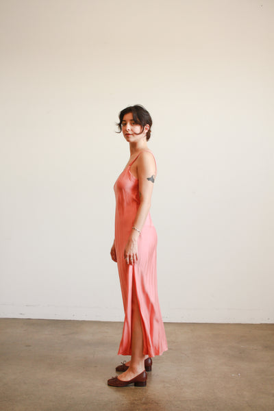 1980s Foxglove Pink Silk Slip Dress