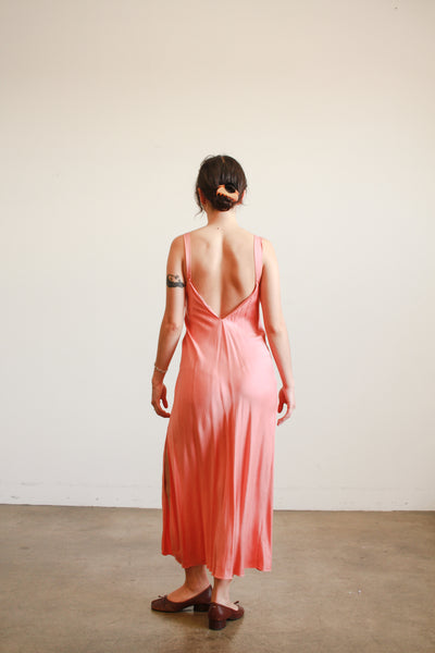 1980s Foxglove Pink Silk Slip Dress