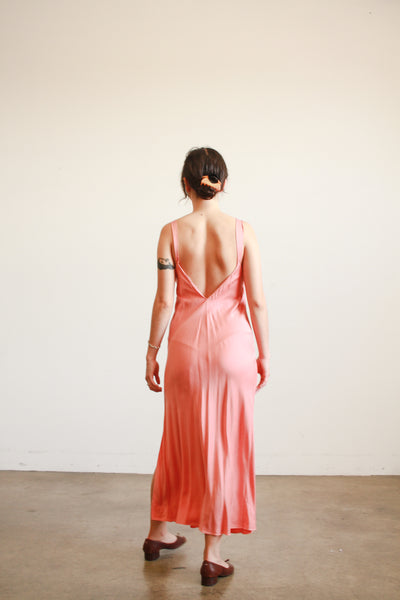 1980s Foxglove Pink Silk Slip Dress