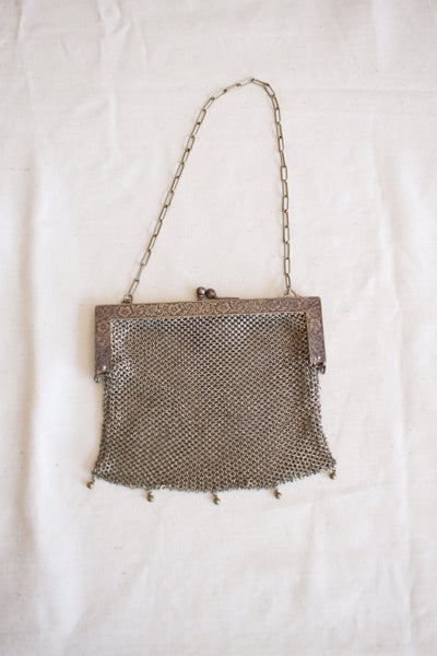 Antique German Silver Chainmail Handbag