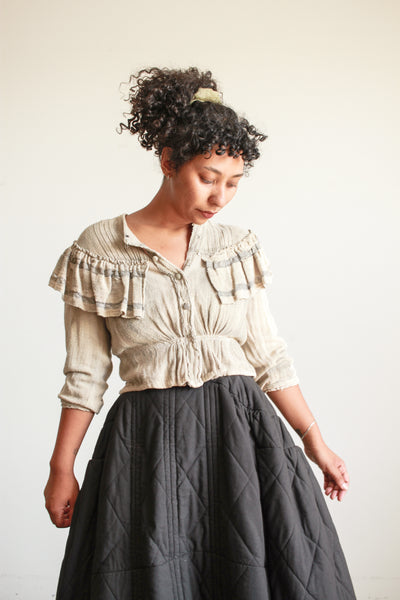 Victorian Textured Cotton Knit Bodice