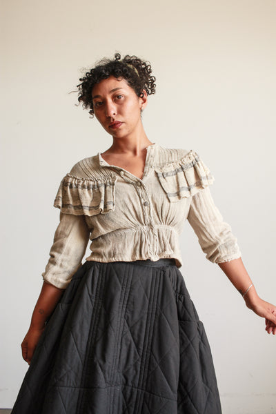 Victorian Textured Cotton Knit Bodice