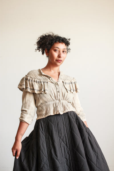 Victorian Textured Cotton Knit Bodice
