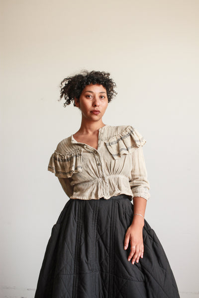 Victorian Textured Cotton Knit Bodice