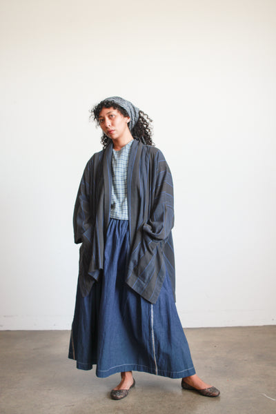 1980s Plantation Issey Miyake Striped Robe Jacket