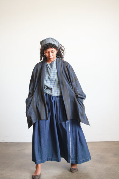 1980s Plantation Issey Miyake Striped Robe Jacket