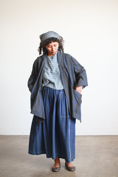 1980s Plantation Issey Miyake Striped Robe Jacket