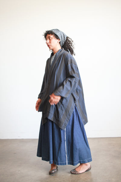 1980s Plantation Issey Miyake Striped Robe Jacket