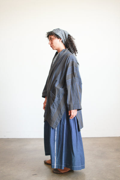 1980s Plantation Issey Miyake Striped Robe Jacket