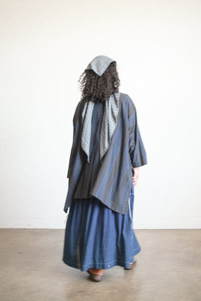 1980s Plantation Issey Miyake Striped Robe Jacket