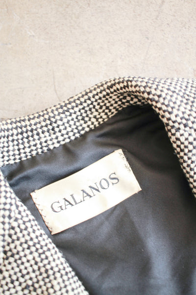 1950s Galanos Black Tweed Wool Jacket
