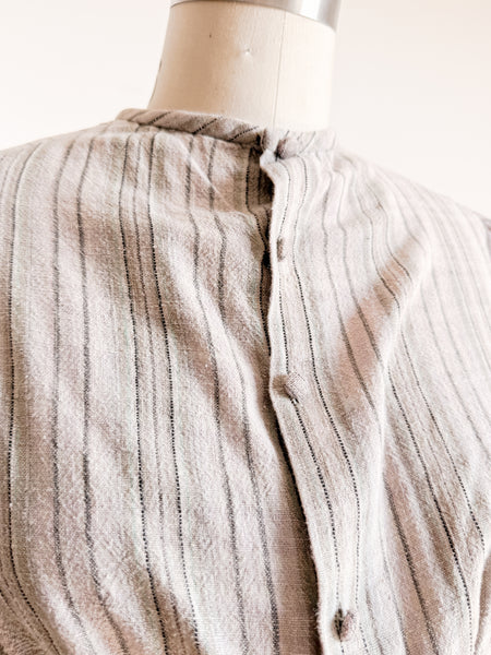 1900s Mauve Knit Mixed Print Cotton Bodice