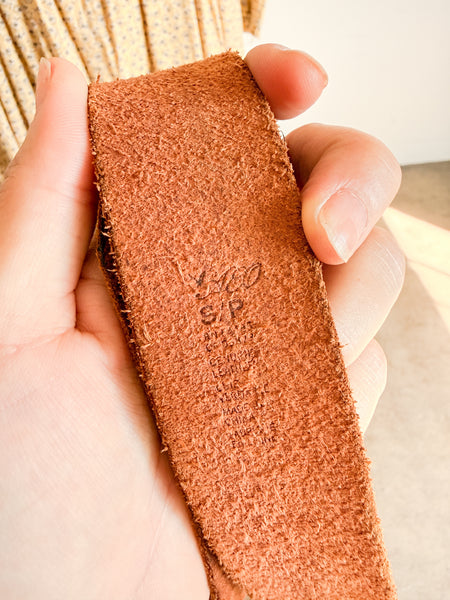 1970s Brown Leather Thick Belt