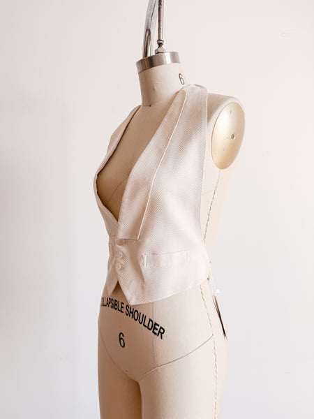 1930s White Cotton Vest