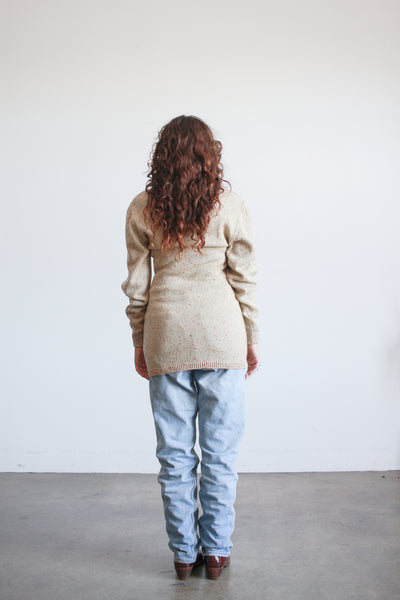 1990s Alaia Speckled Half Zip Sweater