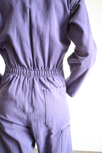 1970s Blue Cotton Twill Jumpsuit