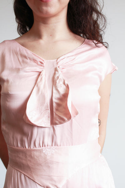 1930s Ballet Pink Silk Jumpsuit