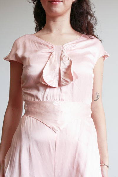 1930s Ballet Pink Silk Jumpsuit