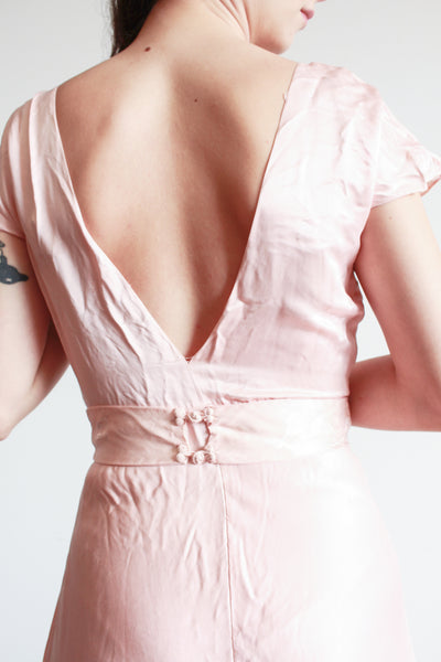 1930s Ballet Pink Silk Jumpsuit