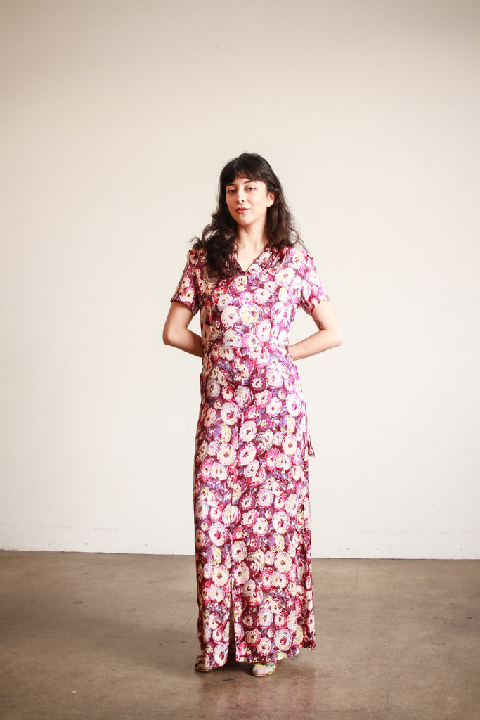 1930s knit dress Rum Raisin Knit Dress