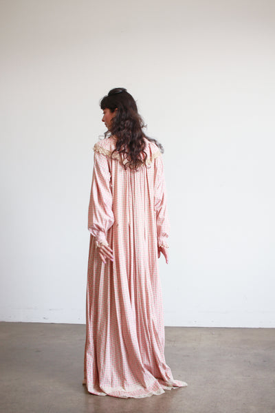 1800s Pink Cotton Calico Topper Dress