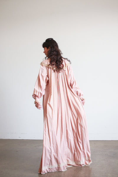 1800s Pink Cotton Calico Topper Dress