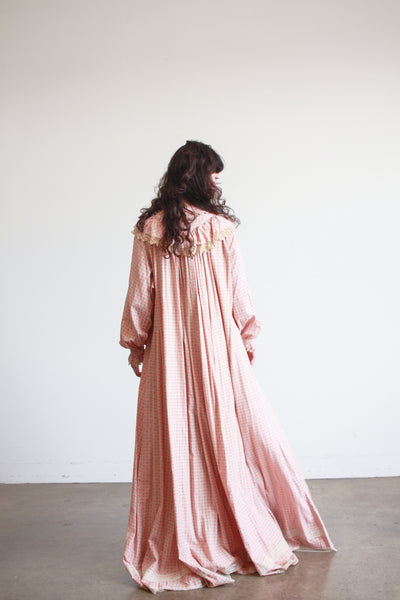1800s Pink Cotton Calico Topper Dress
