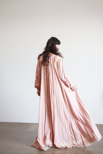 1800s Pink Cotton Calico Topper Dress