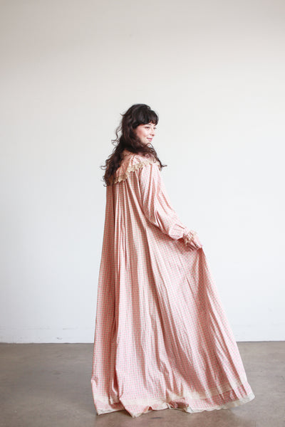 1800s Pink Cotton Calico Topper Dress