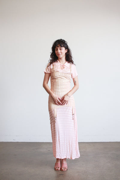 1950s Blush Pink Cotton Girdle Corset