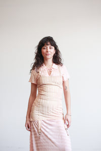1950s Blush Pink Cotton Girdle Corset