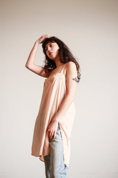 1930s Blush Silk Slip Dress